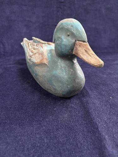 Wooden decoy duck gold - decoy,