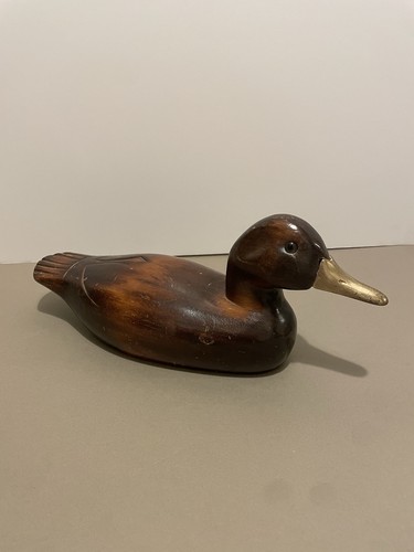 Vintage wooden decoy duck - vintage,
