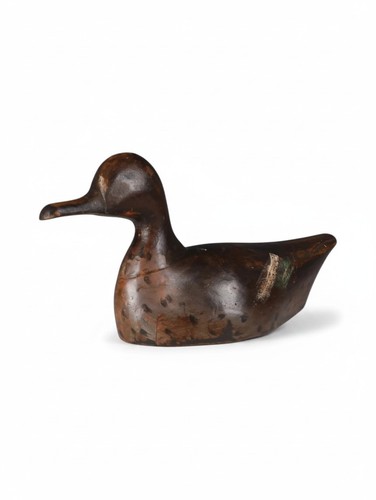 Early hand carved wooden duck - early, hand-carved