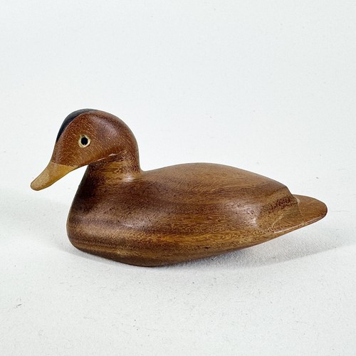 Vintage wooden duck decoy - duck,