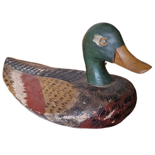 Antique duck decoy - duck, carved
