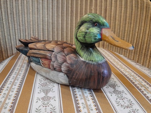 Vintage handmade wooden decoy - wooden,