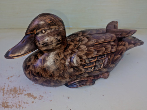 Lovely vintage wooden decoy - vintage,