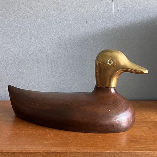 Wooden decoy style - wooden, duck