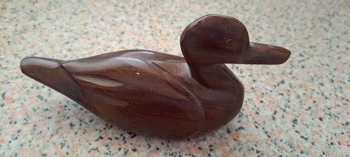 Vintage wooden carved duck - carved,