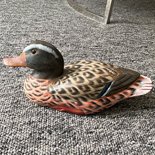 Hand painted wooden duck - hand-painted,