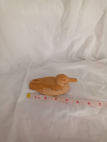 Carved wooden duck decoy - carved,