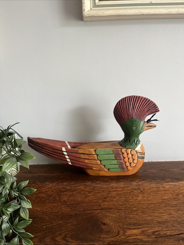 Vintage hand carved wooden - carved,