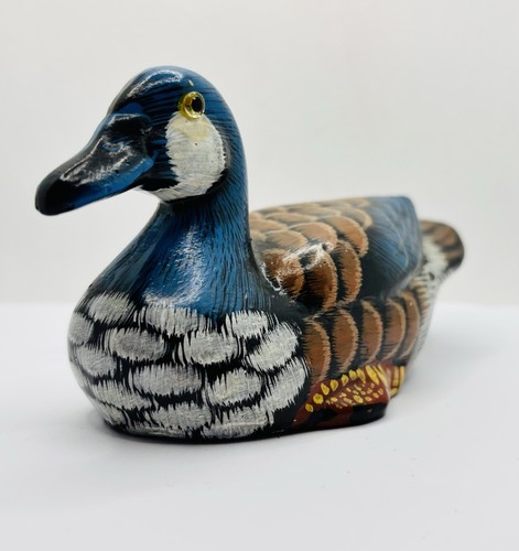Vintage duck handpainted blue - vintage,