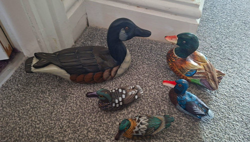Set hand carved wooden - set, 5