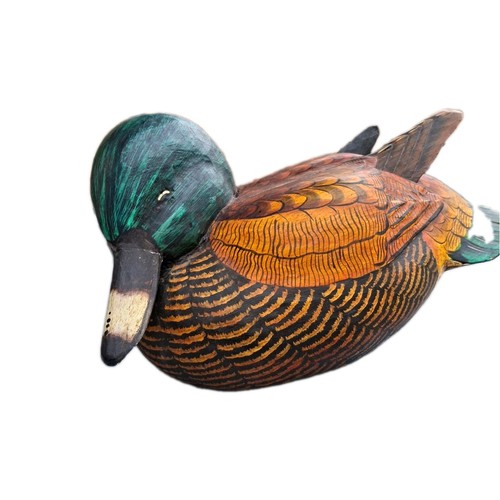 Hand painted wooden duck decoy - hand-painted,
