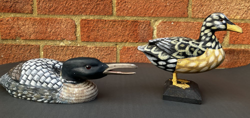 Vintage wooden duck loon - vintage,