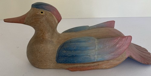 Decoy crested duck hand carved - decoy,